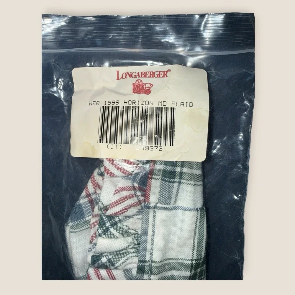 LONGABERGER 1997 HORIZON PLAID LINER #258362 NOS NEW